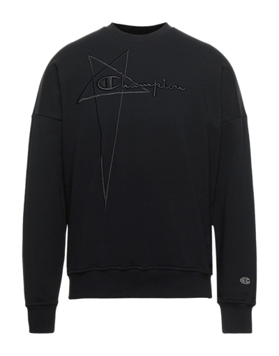 Shop Rick Owens X Champion Sweatshirts In Black