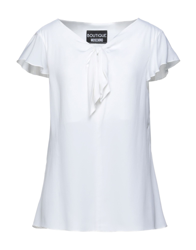 Shop Boutique Moschino Woman Top Ivory Size 4 Acetate, Silk In White