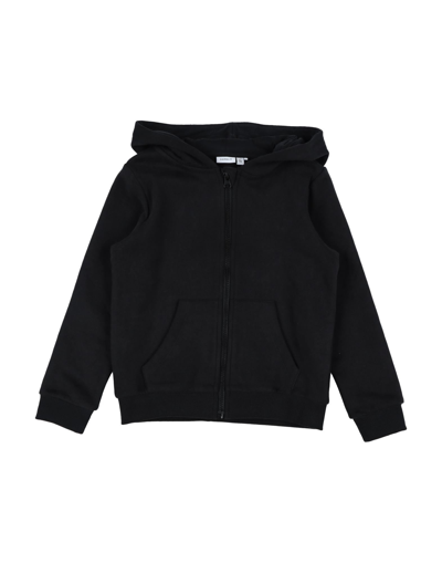 Shop Name It® Name It Toddler Girl Sweatshirt Black Size 7 Organic Cotton, Recycled Polyester