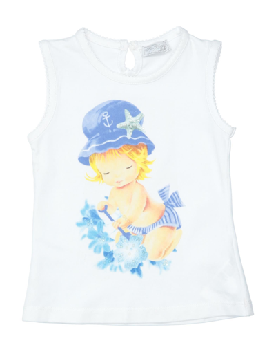 Shop Fun & Fun Newborn Girl T-shirt White Size 1 Cotton, Elastane