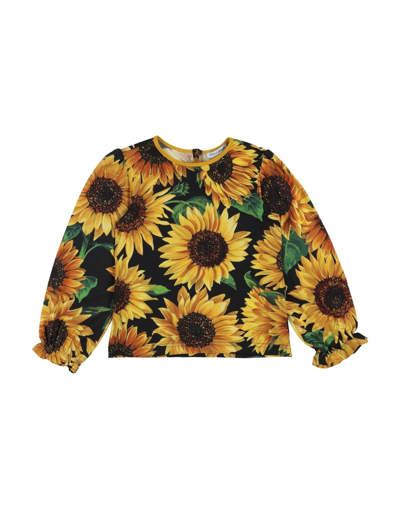 Shop Dolce & Gabbana Toddler Girl T-shirt Yellow Size 7 Modal, Elastane, Cotton