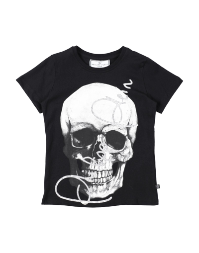 Shop Philipp Plein Toddler Boy T-shirt Black Size 4 Cotton