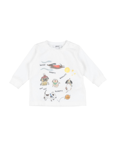 Shop Aletta Newborn Boy T-shirt White Size 3 Cotton, Elastane