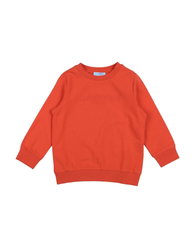 Shop Lanvin Toddler Boy Sweatshirt Orange Size 6 Cotton, Elastane