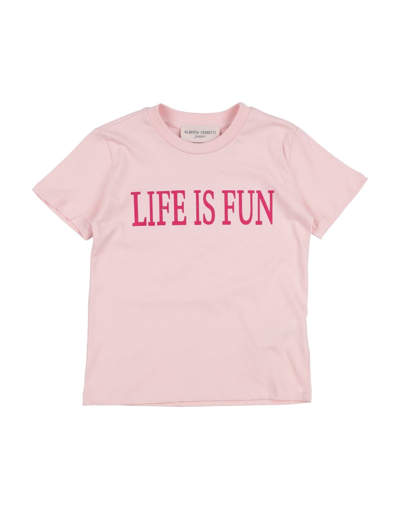 Shop Alberta Ferretti T-shirts In Light Pink