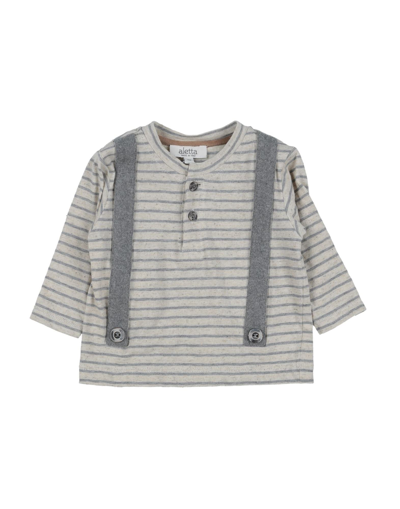 Shop Aletta Newborn Boy T-shirt Sand Size 3 Cotton, Linen In Beige