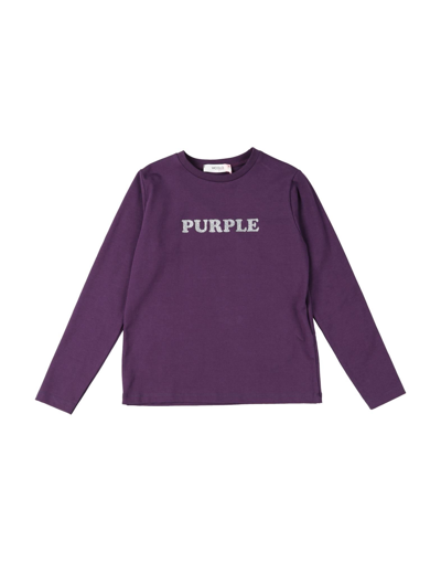 Shop Vicolo Toddler Girl T-shirt Purple Size 6 Cotton, Elastane