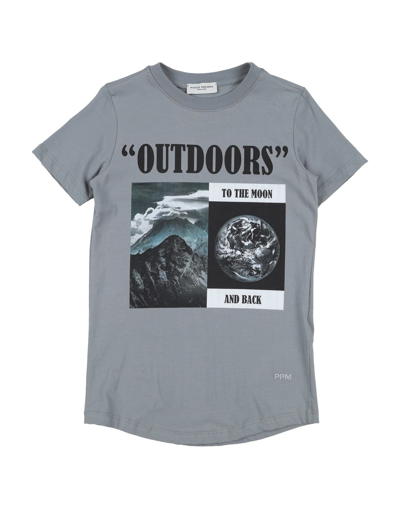 Paolo Pecora Toddler Boy T-shirt Grey Size 6 Cotton In Grey