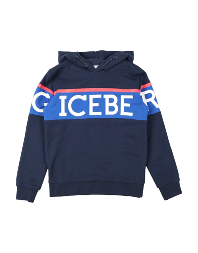 Shop Ice Iceberg Sweatshirts In Dark Blue