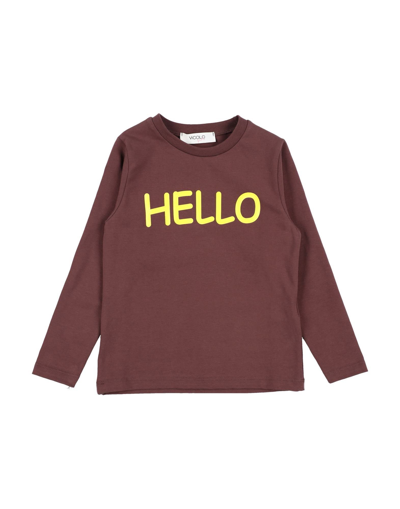 Shop Vicolo Toddler Girl T-shirt Cocoa Size 4 Cotton, Elastane In Brown