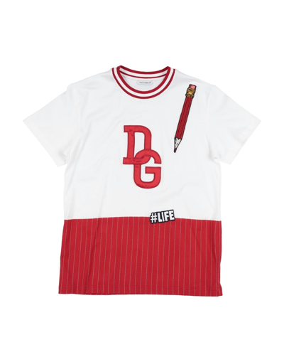 Shop Dolce & Gabbana Toddler Boy T-shirt White Size 6 Cotton, Polyester, Viscose, Wool, Acrylic