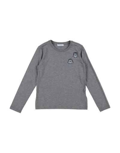 Shop Dolce & Gabbana Toddler Boy T-shirt Grey Size 7 Cotton, Viscose, Polyamide, Polyester