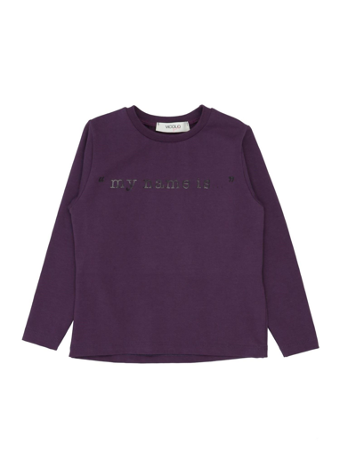 Vicolo Toddler Girl T-shirt Purple Size 4 Cotton, Elastane In Purple