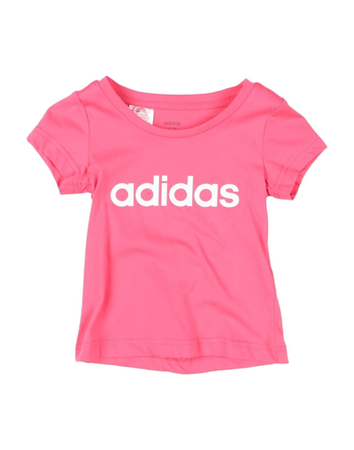 Shop Adidas Originals Adidas Toddler Girl T-shirt Fuchsia Size 4 Cotton In Pink