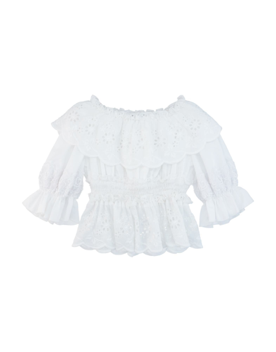 Shop Dolce & Gabbana Toddler Girl Shirt White Size 6 Cotton