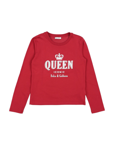 Shop Dolce & Gabbana Toddler Girl T-shirt Red Size 6 Cotton, Crystal