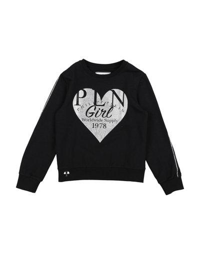 Shop Philipp Plein Toddler Girl Sweatshirt Black Size 6 Cotton, Polyester, Elastane