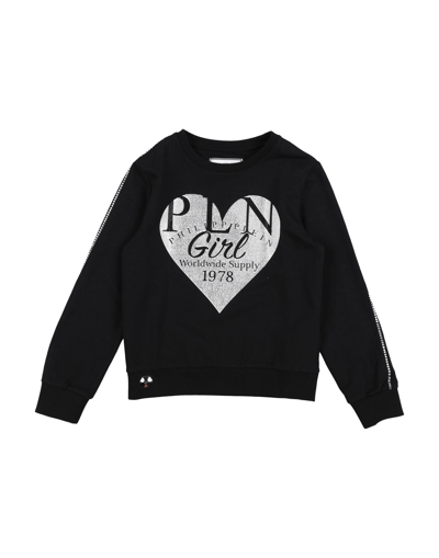 Philipp Plein Toddler Girl Sweatshirt Black Size 6 Cotton, Polyester, Elastane In Black