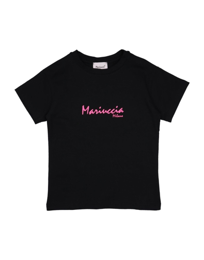 Shop Mariuccia Toddler Girl T-shirt Black Size 4 Cotton, Elastane
