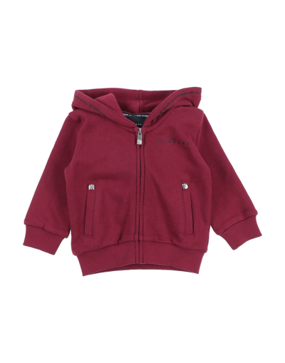 Shop John Richmond Newborn Boy Sweatshirt Burgundy Size 3 Cotton In Red