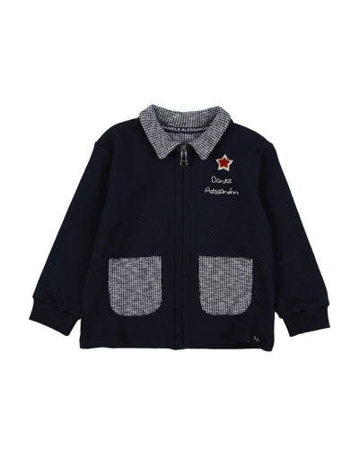 Shop Daniele Alessandrini Newborn Boy Sweatshirt Midnight Blue Size 1 Cotton, Elastane