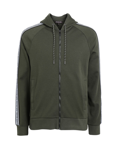 Shop Michael Kors Mens Blocked Logo Hoodie Man Sweatshirt Military Green Size L Cotton, Polyester
