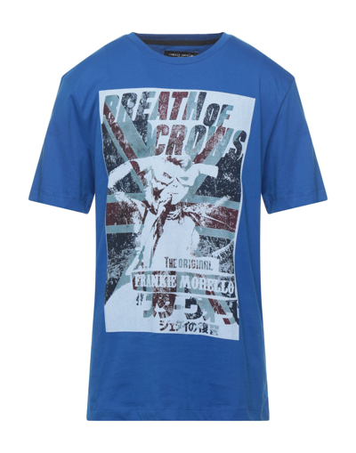 Shop Frankie Morello Man T-shirt Blue Size M Cotton