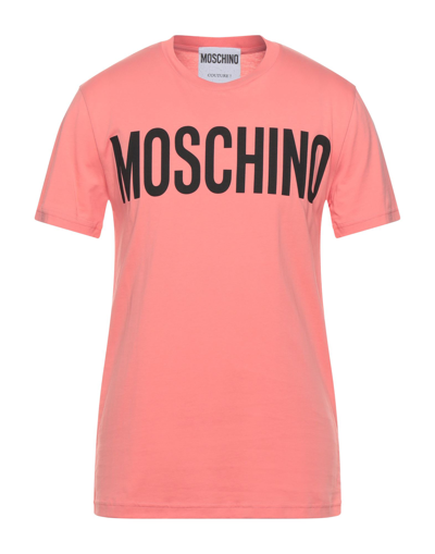 Shop Moschino T-shirts In Salmon Pink
