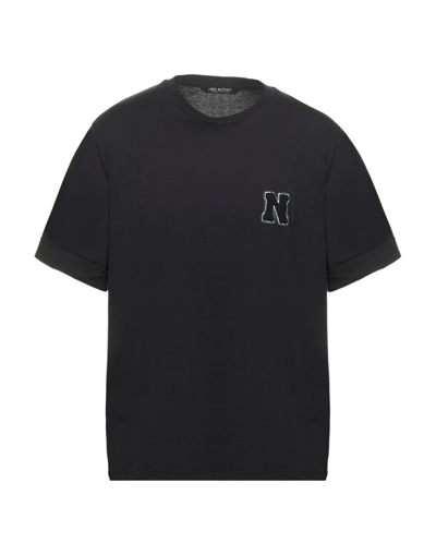 Shop Neil Barrett Man T-shirt Black Size M Cotton