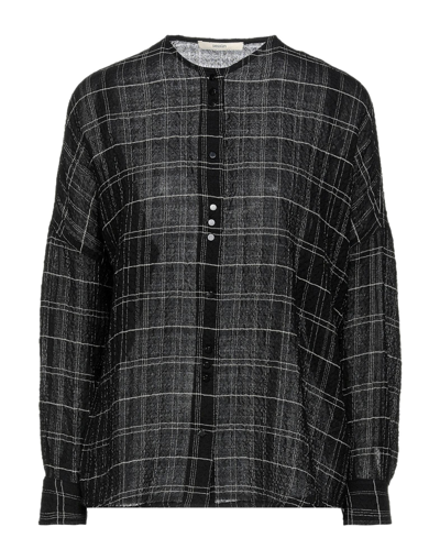 Shop Sessun Woman Shirt Black Size S Polyester, Wool, Cotton