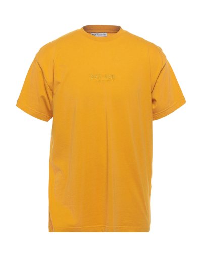 Shop Bel-air Athletics Man T-shirt Ocher Size L Cotton In Yellow