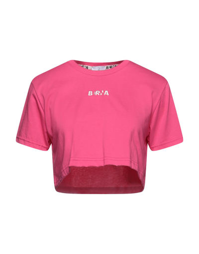 Shop Berna Woman T-shirt Fuchsia Size M Cotton In Pink