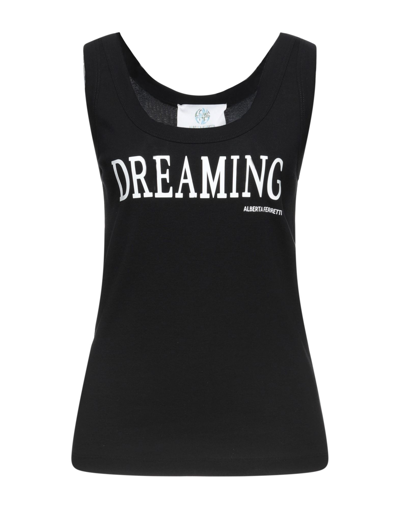 Alberta Ferretti Dreaming Printed Tank Top In Black