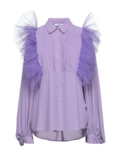 Shop Jijil Woman Shirt Purple Size 6 Polyester, Polyamide