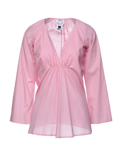 Shop Virna Drò® Virna Drò Woman Top Pink Size 2 Cotton, Silk
