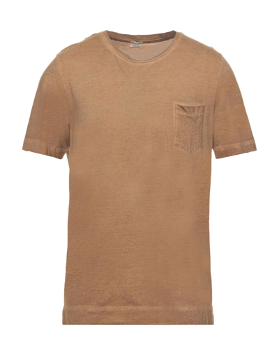Shop Massimo Alba Man T-shirt Camel Size Xxl Cotton In Beige