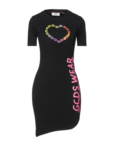 Shop Gcds Woman Mini Dress Black Size M Cotton