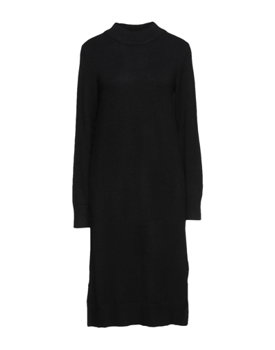 Shop Vila Woman Midi Dress Black Size L Viscose, Nylon, Polyester