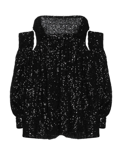 Shop Amen Woman Mini Dress Black Size 6 Polyamide, Pvc - Polyvinyl Chloride