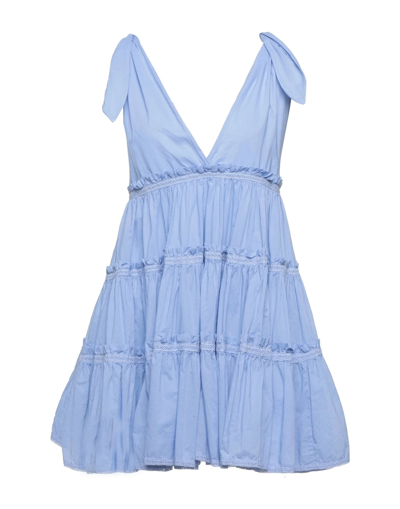 Shop Alessia Santi Short Dresses In Sky Blue