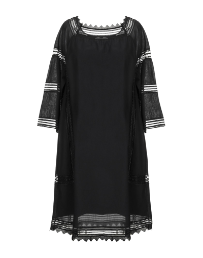 Shop Alpha Studio Woman Mini Dress Black Size 8 Cotton, Polyester