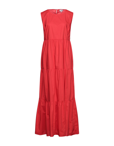 Shop Woolrich Long Dresses In Red