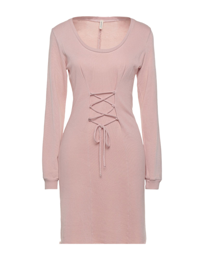 Shop Lanston Woman Mini Dress Pink Size S Cotton, Tencel