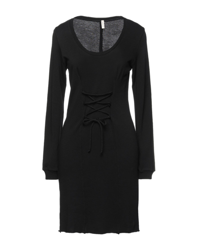Shop Lanston Woman Mini Dress Black Size M Cotton, Tencel