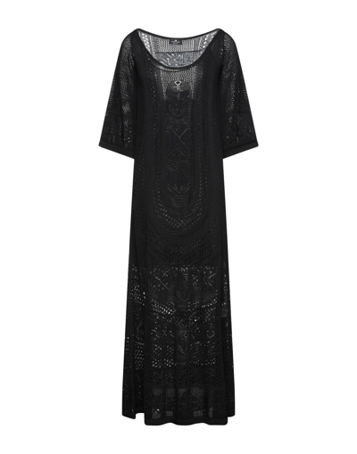 Shop Elisabetta Franchi Woman Maxi Dress Black Size 2 Viscose, Polyamide