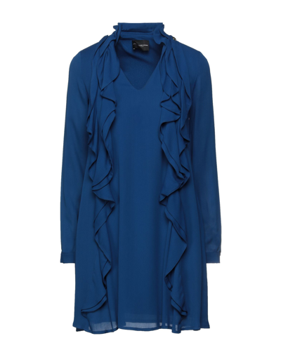 Shop Atos Lombardini Short Dresses In Blue