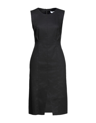 Shop Mauro Grifoni Woman Midi Dress Black Size 4 Cotton, Elastane