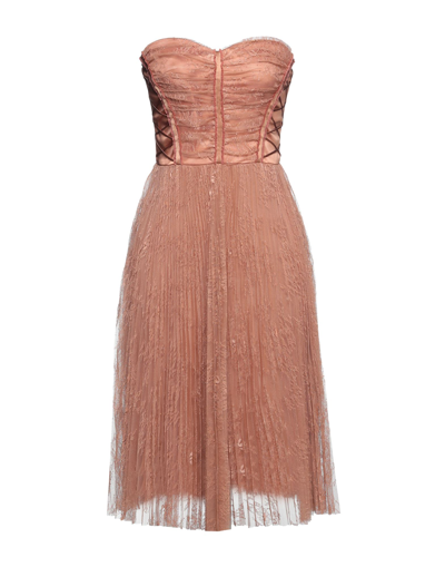 Shop Elisabetta Franchi Woman Midi Dress Blush Size 8 Polyester, Acetate, Polyamide, Elastane In Pink