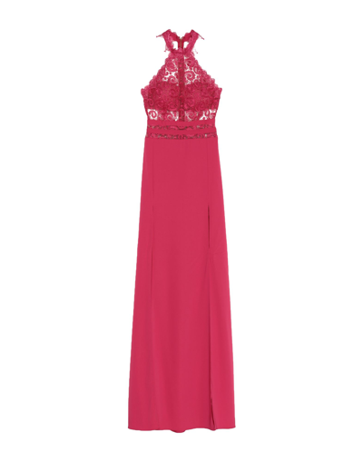 Shop Soani Woman Maxi Dress Fuchsia Size 8 Polyester In Pink