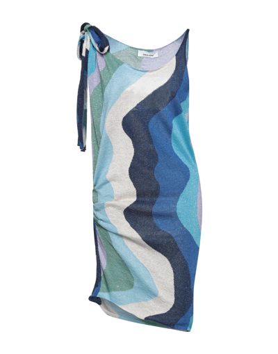 Shop Circus Hotel Woman Mini Dress Blue Size 6 Viscose, Polyester, Textile Fibers